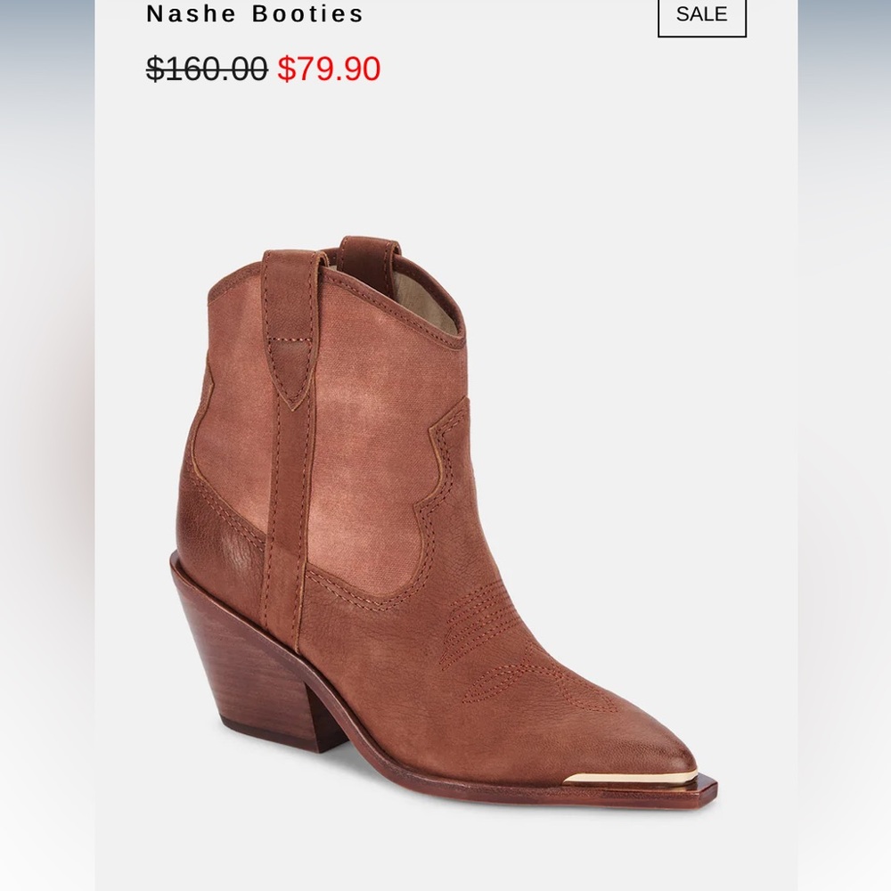“BRAND NEW” Dolce Vita Nashe booties in chocolate leather